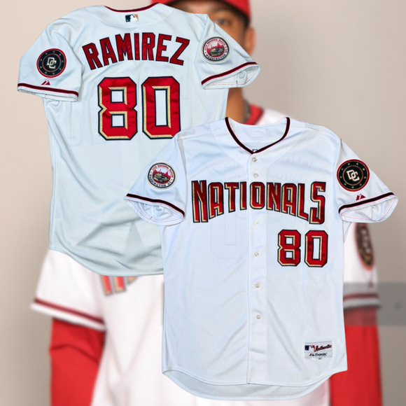 Washington Nationals 2008 Ismael Ramirez Game Worn Jersey Inaugural Season Sz 48 - Picture 9 of 9